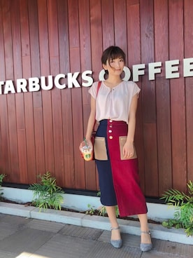 「PONTE VECCHIO（ポンテヴェキオ）のアイテム」を使った、赤べこさん（レディース・161cm）の秋コーディネート