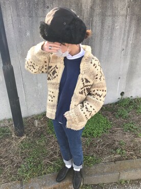 「スエット」｜「アイテム（その他アウター）」を使った、ブリトーさん（レディース・153cm）の冬コーディネート