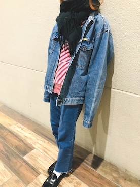 「BIG YANK（ビッグヤンク）のアイテム」を使った、ブリトーさん（レディース・153cm）の冬コーディネート