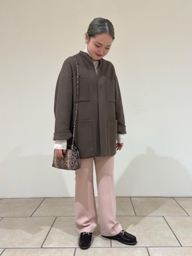 「ASTRAET（アストラット）のアイテム（ジャケット/アウター）」を使った、大塚 真弓さん（レディース・153cm）の秋コーディネート