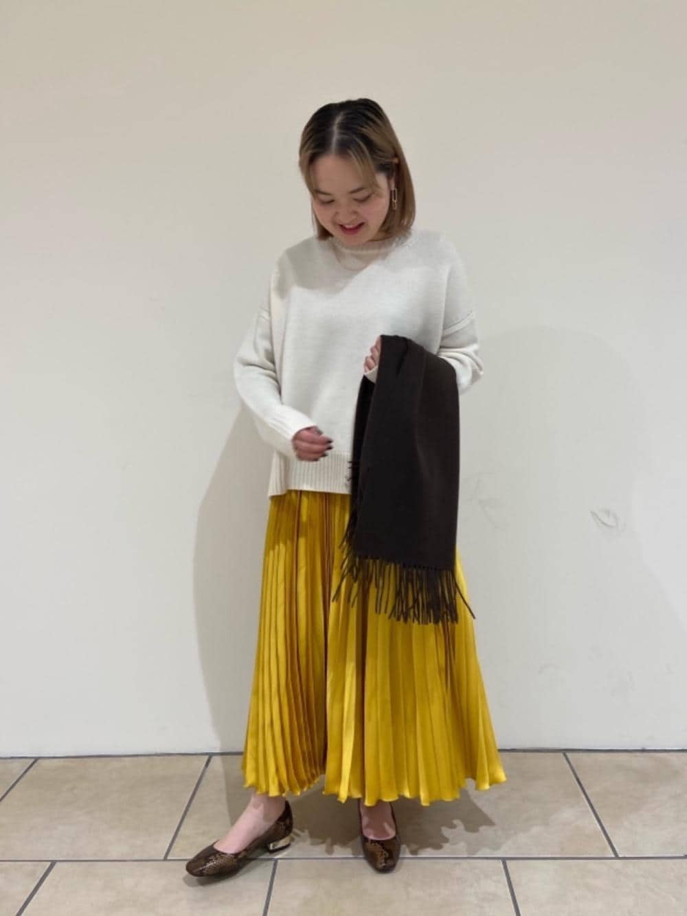 新品タグ付き✨【ユナイテッドアローズ】サテン アコーディオン プリーツ スカート UNITED ARROWS（ユナイテッドアローズ）の「UWCS サテン