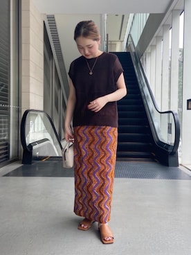 「UNITED ARROWS（ユナイテッドアローズ）のアイテム（タンクトップ）」を使った、大塚 真弓さん（レディース・153cm）の夏コーディネート