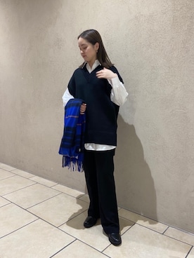 「UNITED ARROWS（ユナイテッドアローズ）の＜UNITED ARROWS＞C ビッグ シャツ W（シャツ/ブラウス）」を使った、大塚 真弓さん（レディース・153cm）の秋コーディネート