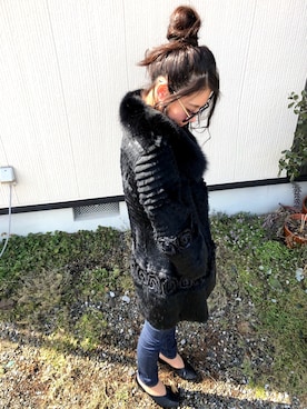 「stradivarius（ストラディバリウス）のアイテム（アクセサリー）」を使った、Noriさん（レディース・164cm）の冬コーディネート