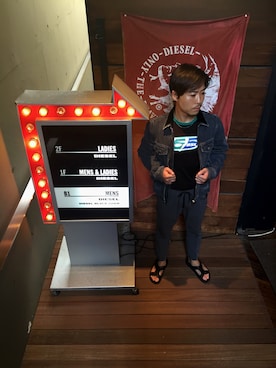 「55DSL（フィフティーファイブディーエスエル）のアイテム」を使った、shimodaさん（メンズ・167cm）の夏コーディネート