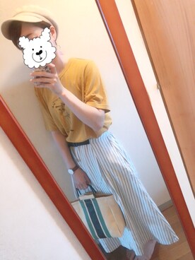 「North Object（ノースオブジェクト）のアイテム（トップス）」を使った、ゆみねむさん（レディース・160cm）の夏コーディネート