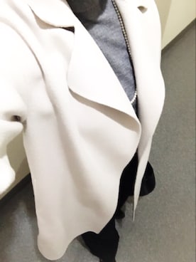 「ADAM ET ROPE'（アダムエロペ）のアイテム（ステンカラーコート）」を使った、なつこさん（レディース・163cm）の冬コーディネート