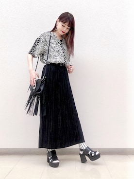 「アニマル」｜「アイテム（アクセサリー）」を使った、SHIZUKA❁⃘*.ﾟさん（レディース・160cm）の夏コーディネート