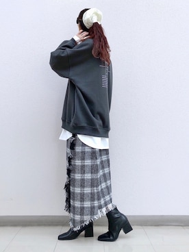 「Libra Cue（リブラ キュー）のアイテム（ヘアアクセサリー）」を使った、SHIZUKA❁⃘*.ﾟさん（レディース・160cm）の冬コーディネート