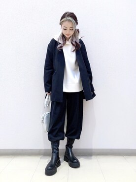 「PAGEBOY（ページボーイ）のアイテム（ノーカラージャケット）」を使った、SHIZUKA❁⃘*.ﾟさん（レディース・160cm）の冬コーディネート