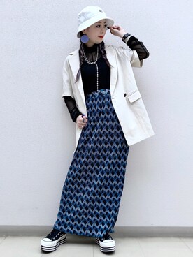 「PBLIM（ページボーイリム）の【PAGEBOYLIM】シアータートルインナー（Tシャツ/カットソー）」を使った、SHIZUKA❁⃘*.ﾟさん（レディース・160cm）の夏コーディネート