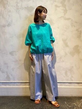 BEARDSLEY ビアズリー 細コードワイドパンツ　ウエストリブパンツ BEARDSLEY（ビアズリー）の「細コードワイドパンツ（その他