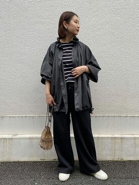 BEARDSLEY 衿ギャザーシャツブルゾン ¥22,000 | hartwellspremium.com