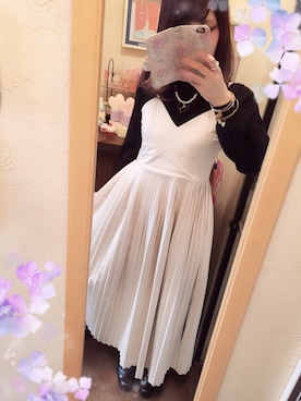 「レザーワンピース」｜「アイテム（アクセサリー）」を使った、♡Ｓａｙａｋａ♡さん（レディース・160cm）の冬コーディネート
