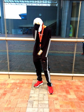 「MARVEL（マーベル）のアイテム（帽子）」を使った、タカシさん（メンズ・175cm）の夏コーディネート