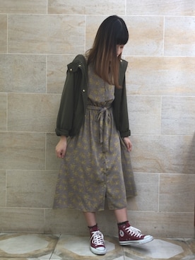「Te chichi（テチチ）のアイテム（マウンテンパーカー）」を使った、ano.さん（レディース・161cm）の秋コーディネート