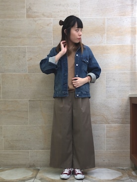 「Te chichi（テチチ）のアイテム（デニムジャケット）」を使った、ano.さん（レディース・161cm）の秋コーディネート