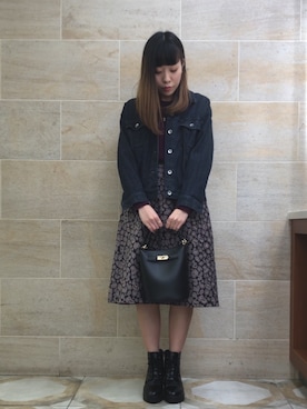 「Te chichi（テチチ）のアイテム（デニムジャケット）」を使った、ano.さん（レディース・161cm）の秋コーディネート