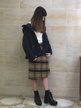 「Te chichi（テチチ）のアイテム（マウンテンパーカー）」を使った、ano.さん（レディース・161cm）の秋コーディネート