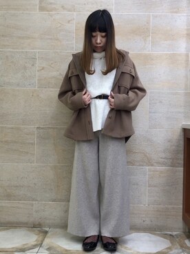 ano.さん（レディース・161cm）の冬コーディネート