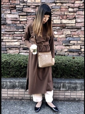 ano.さん（レディース・161cm）の冬コーディネート