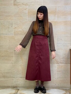 「Te chichi CLASSIC（テチチクラシック）のアイテム（シャツ/ブラウス）」を使った、ano.さん（レディース・161cm）の秋コーディネート