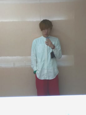 「HERE'S（HERE'S）のアイテム（トップス）」を使った、太郎あげあげさん（メンズ・178cm）の春コーディネート