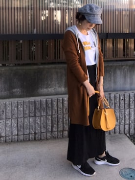 「KOOKAI（クーカイ）のアイテム」を使った、hitoponさん（レディース・160cm）の秋コーディネート