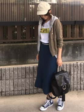 「OZOC（オゾック）のアイテム（バックパック/リュック）」を使った、hitoponさん（レディース・160cm）の秋コーディネート