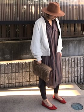 「LUCA/LADY LUCK LUCA（ルカ/レディラックルカ）のアイテム（ワンピース/ドレス）」を使った、hitoponさん（レディース・160cm）の冬コーディネート
