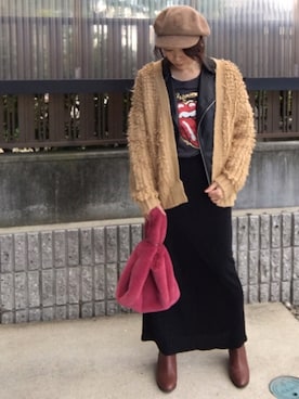 「KOOKAI（クーカイ）のアイテム」を使った、hitoponさん（レディース・160cm）の冬コーディネート