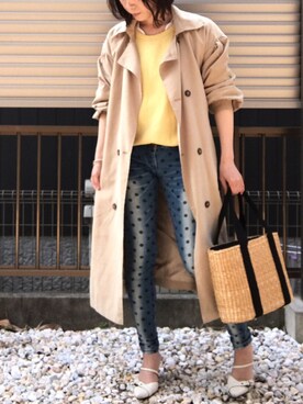 「salus（サルース）のアイテム（トップス）」を使った、hitoponさん（レディース・160cm）の春コーディネート