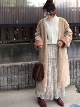 「ARROW（アロー）のアイテム（シューズ）」を使った、hitoponさん（レディース・160cm）の冬コーディネート