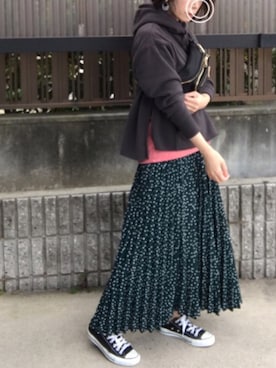 「Edit Sheen（エディットシーン）の2wayウエストポーチ（ボディバッグ/ウエストポーチ）」を使った、hitoponさん（レディース・160cm）の春コーディネート