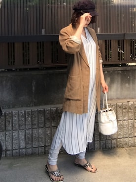 「UNIQLO（ユニクロ）のWOMEN ウルトラストレッチジーンズ（デニムパンツ）」を使った、hitoponさん（レディース・160cm）の春コーディネート