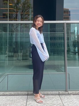 「ぶるー」｜kasaki03さん（レディース・153cm）の夏コーディネート