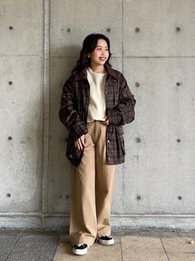 チェック柄 ハンティングジャケット TINA：JOJUNを使った人気