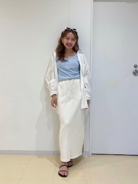 「ぶるー」｜kasaki03さん（レディース・153cm）の春コーディネート