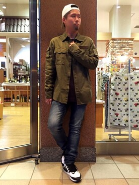 「TYPE BLUE（タイプブルー）のアイテム（デニムパンツ）」を使った、HONDAさん（メンズ・171cm）の夏コーディネート