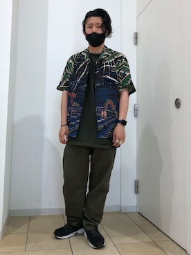 「AVIREX（アヴィレックス）のリラックス イージーパンツ/RELAX EASY PANTS/アヴィレックス/AVIREX（その他パンツ）」を使った、HONDAさん（メンズ・171cm）の夏コーディネート