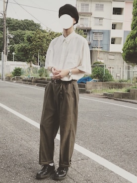 「BRONX（ブロンクス）のアイテム（帽子）」を使った、こうぺさん（メンズ・175cm）の春コーディネート