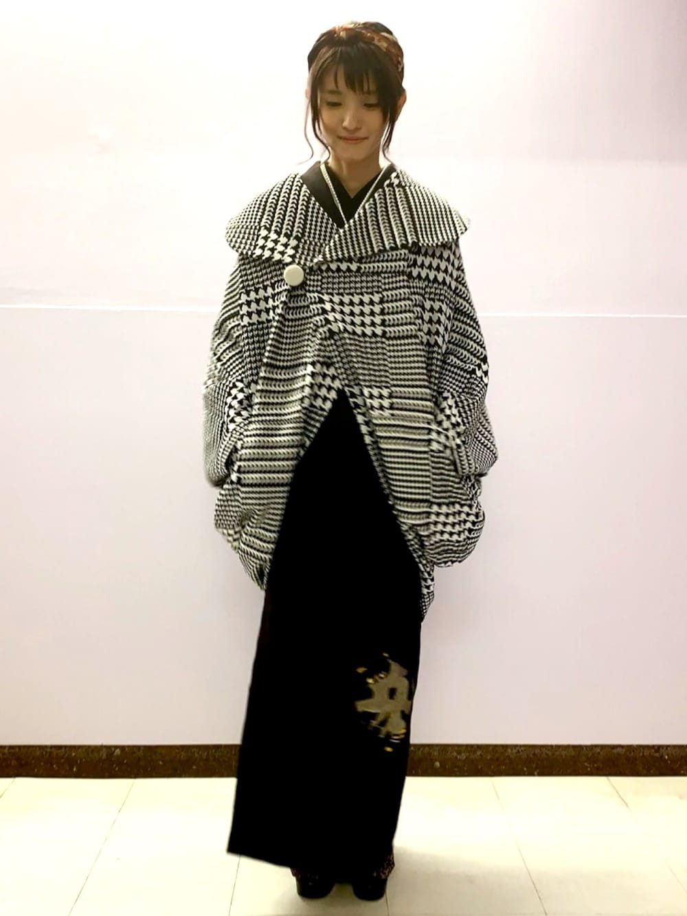 ふりふ】着物 トンビコートMサイズ ふりふ】着物 トンビコートMサイズ