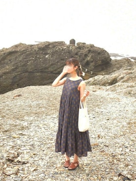 「うみ」｜ゆかまるさん（レディース・168cm）の夏コーディネート
