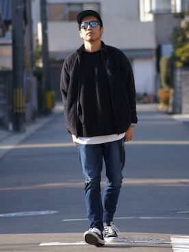 「坩堝（ルツボ）のアイテム」を使った、SO®さん（メンズ・178cm）の冬コーディネート