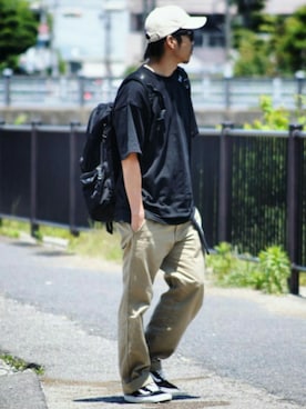 「SWAGGER（スワッガー）のアイテム（キャップ）」を使った、SO®さん（メンズ・178cm）の春コーディネート