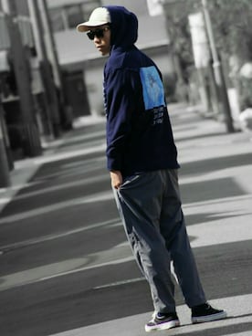 「SWAGGER（スワッガー）のアイテム（帽子）」を使った、SO®さん（メンズ・178cm）の秋コーディネート