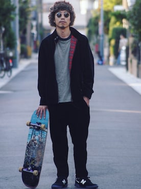 「やっぱりストリートが好き」｜「アイテム（ブルゾン）」を使った、SO®さん（メンズ・178cm）の秋コーディネート