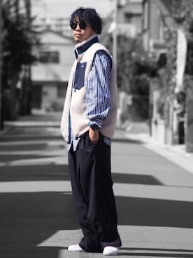 「TENBOX（テンボックス）のアイテム（スニーカー）」を使った、SO®さん（メンズ・178cm）の秋コーディネート