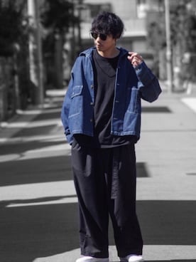 「TENBOX（テンボックス）のアイテム（スニーカー）」を使った、SO®さん（メンズ・178cm）の秋コーディネート
