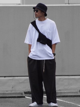 「VANS（バンズ）のアイテム（サンダル）」を使った、SO®さん（メンズ・178cm）の夏コーディネート